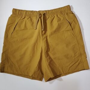 DSG Men's 6" Nylon Lifestyle Shorts Honey Brown Relaxed Fit Small